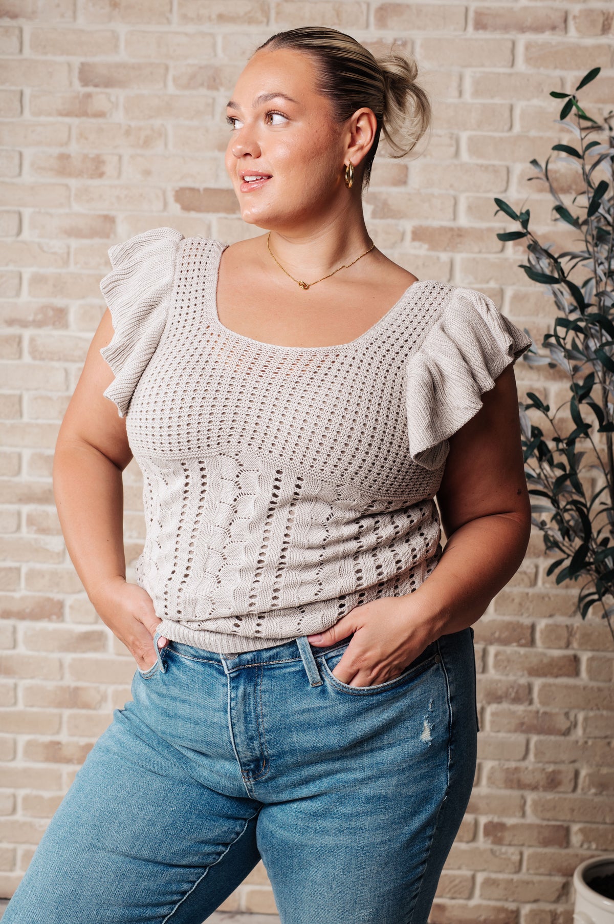No One Knows Pointelle Knit Top - 4/10/2025