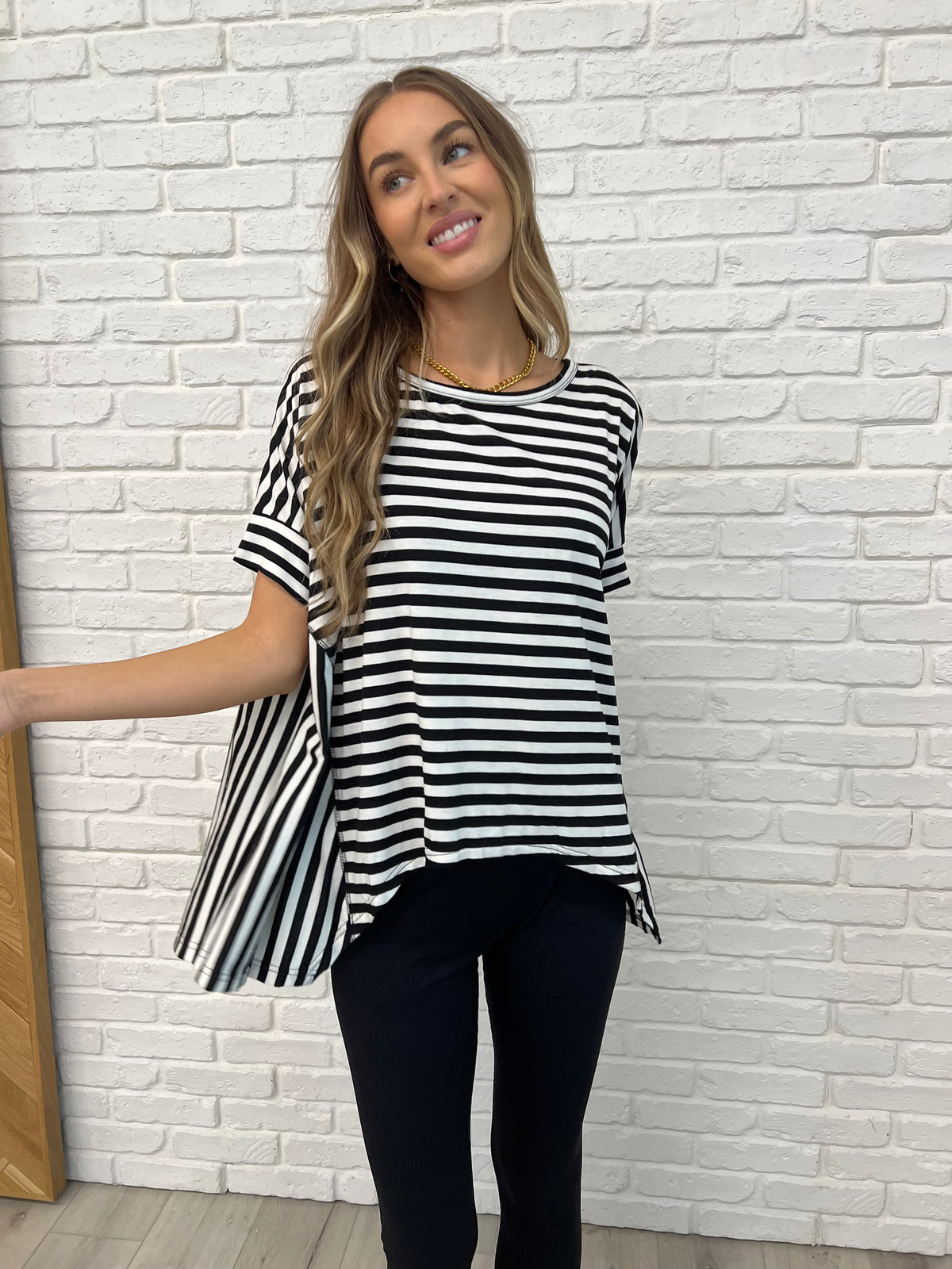 No Stopping It Striped Oversized Top - 2/10/2025