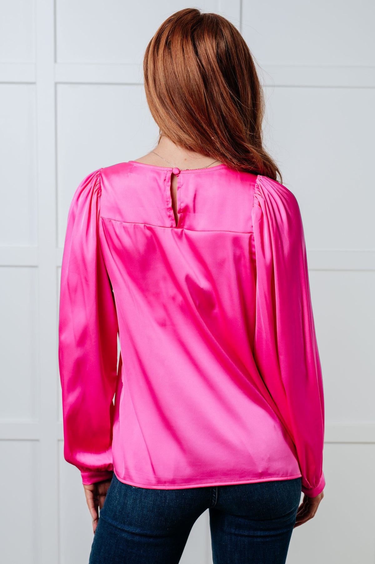 Not Exaggerating Satin Puff Sleeve Blouse - 9/9/2025 NEW
