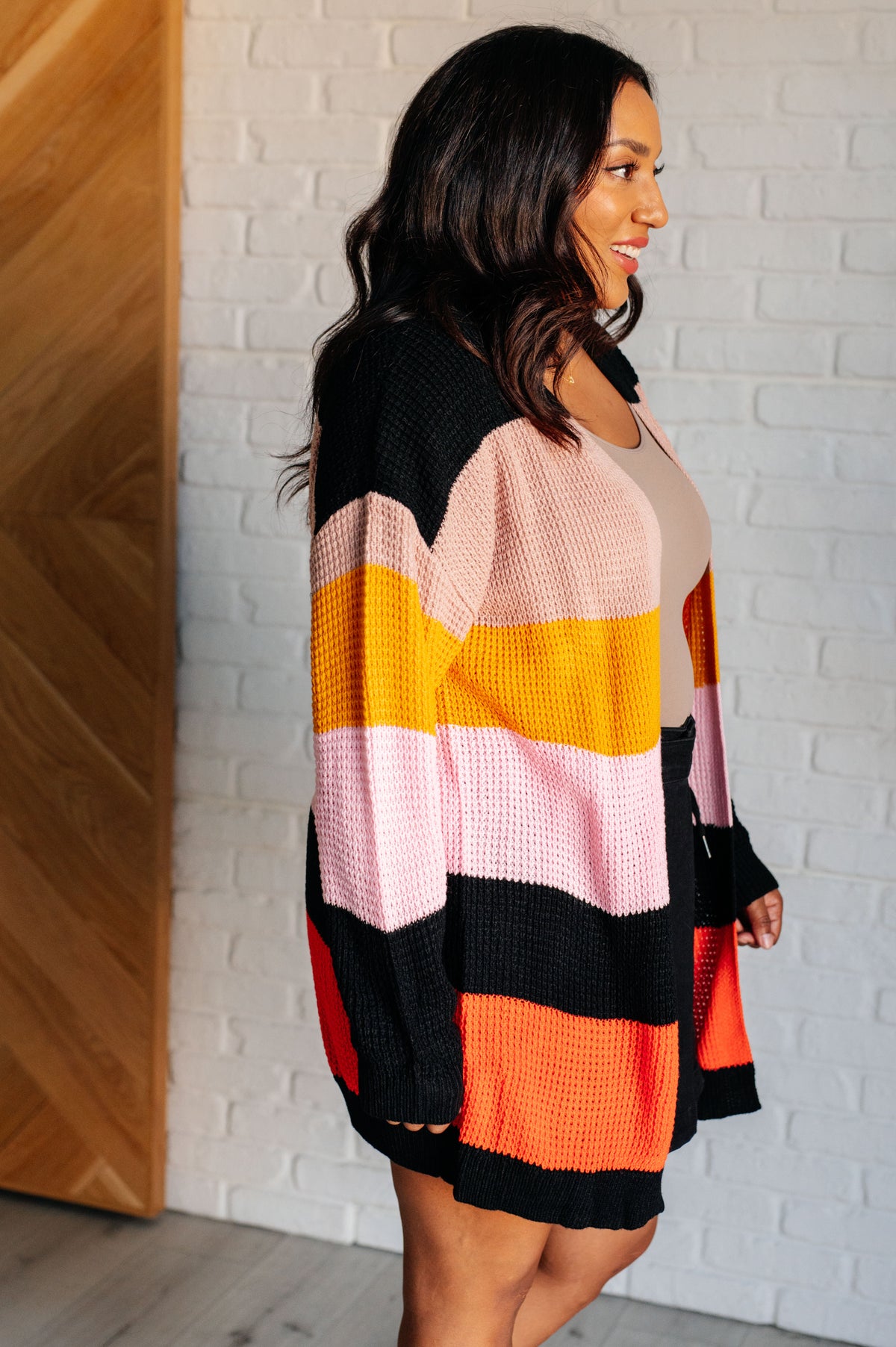Not Quite Sure Striped Open Front Cardigan - 9/18/2025
