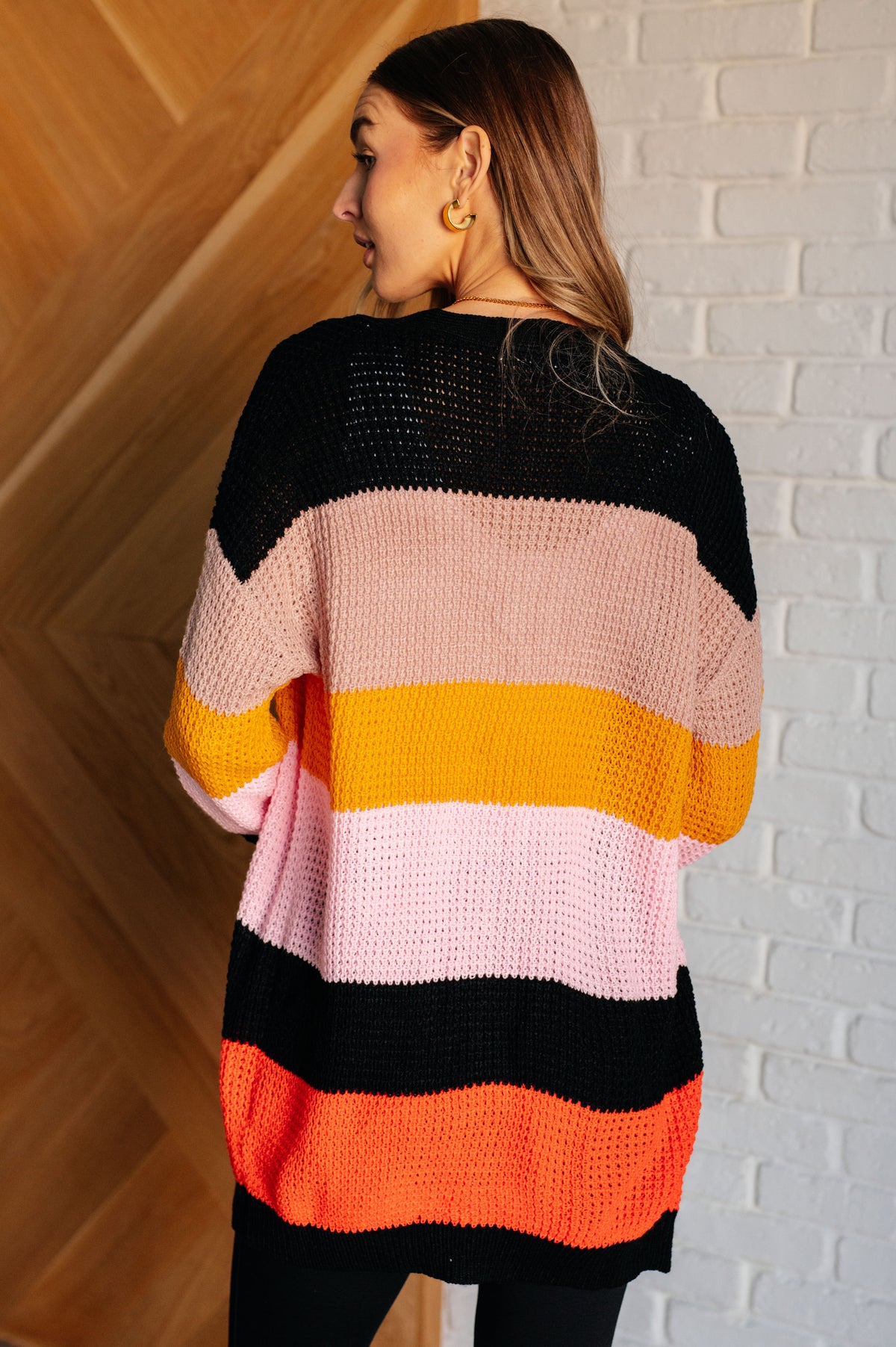 Not Quite Sure Striped Open Front Cardigan - 9/18/2025