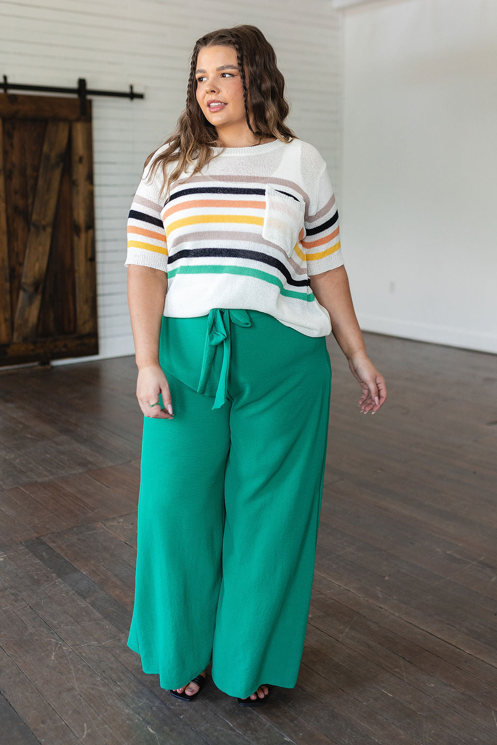 On The Other Side Wide Leg Pants in Green - 7/11/2023