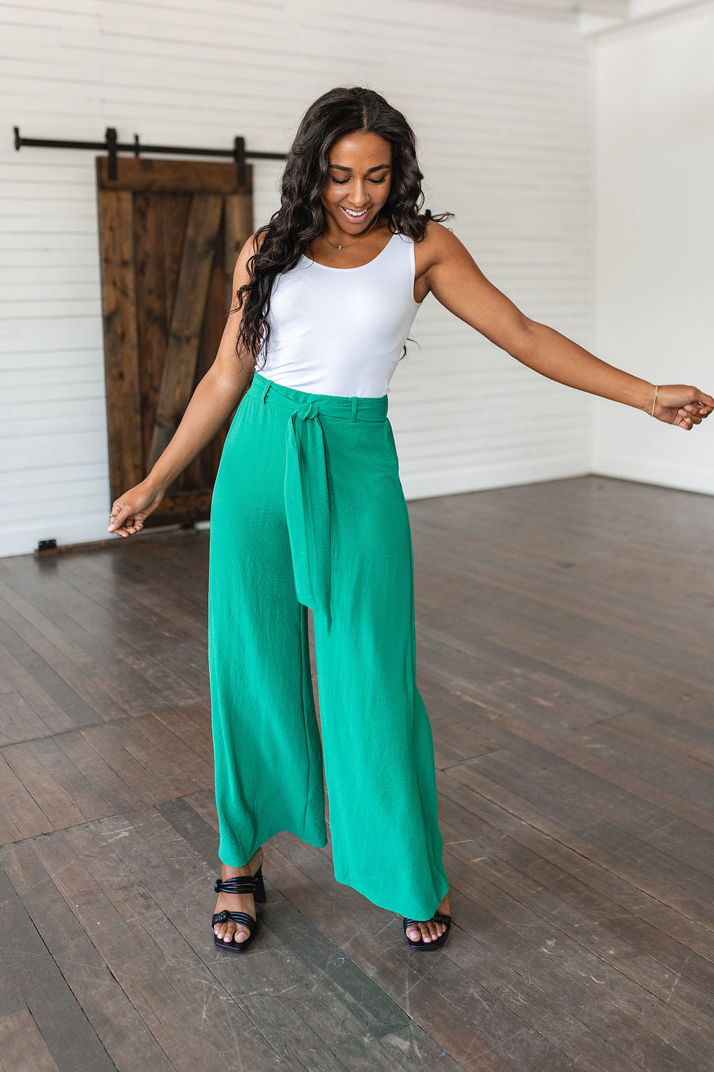 On The Other Side Wide Leg Pants in Green - 7/11/2023