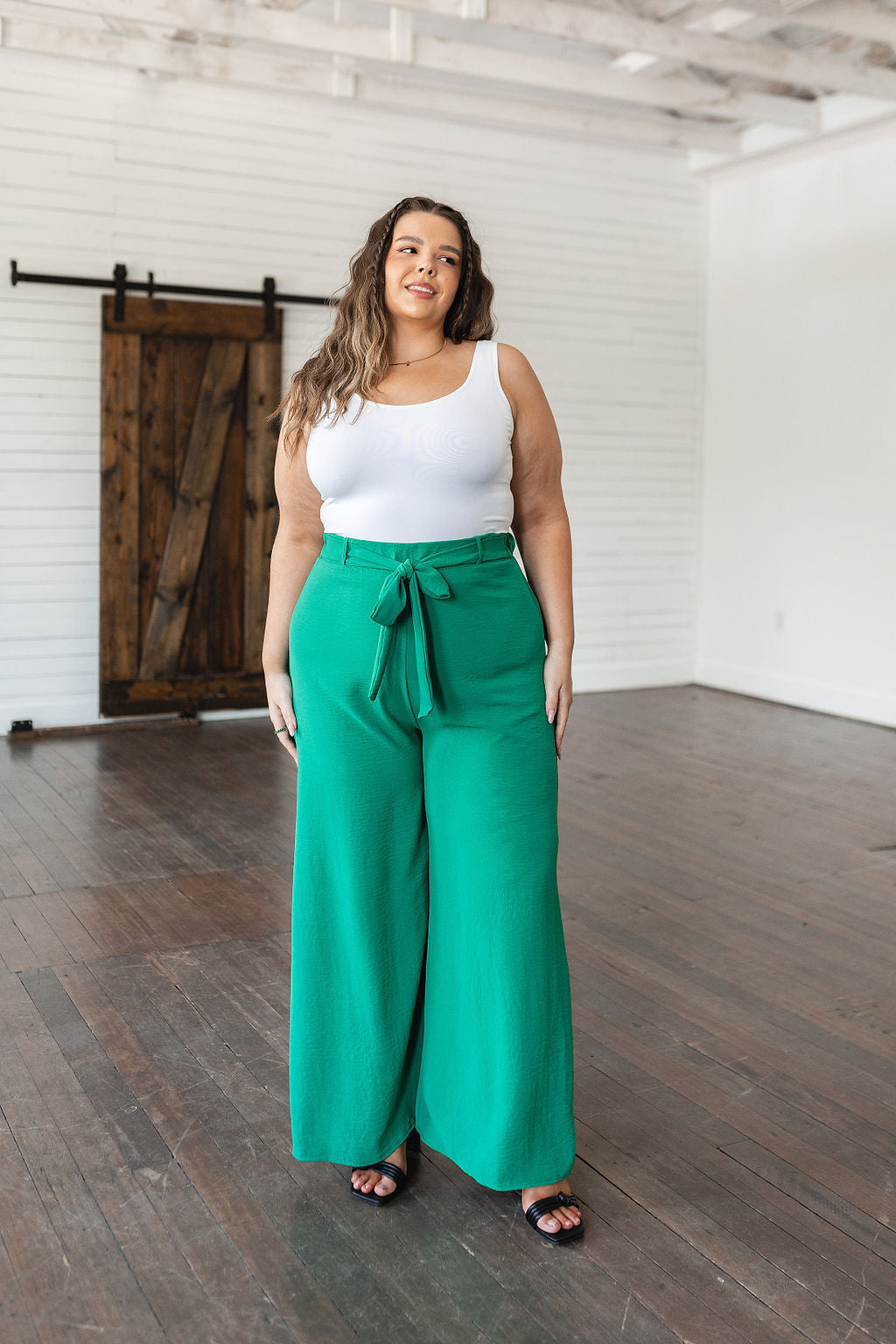 On The Other Side Wide Leg Pants in Green - 7/11/2023