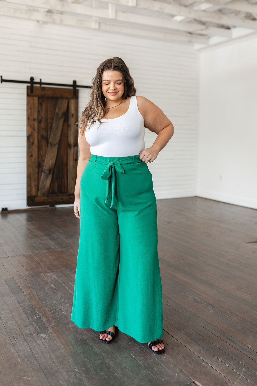 On The Other Side Wide Leg Pants in Green - 7/11/2023
