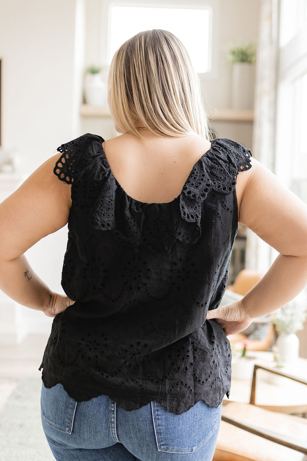 Parisian Stroll Lace Blouse in Black - 7/6/2023