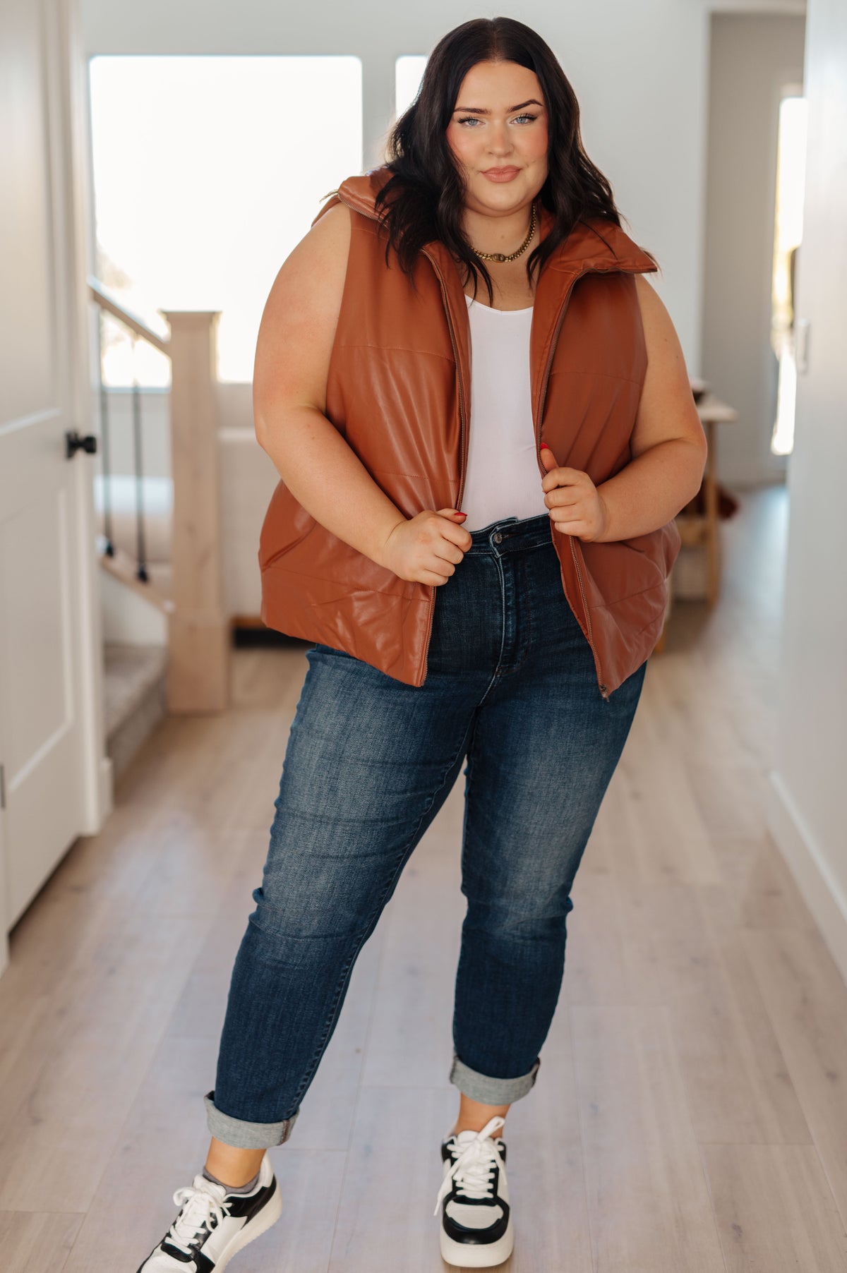 Persistence Pays Off Faux Leather Puffer Vest - 11/28/2023