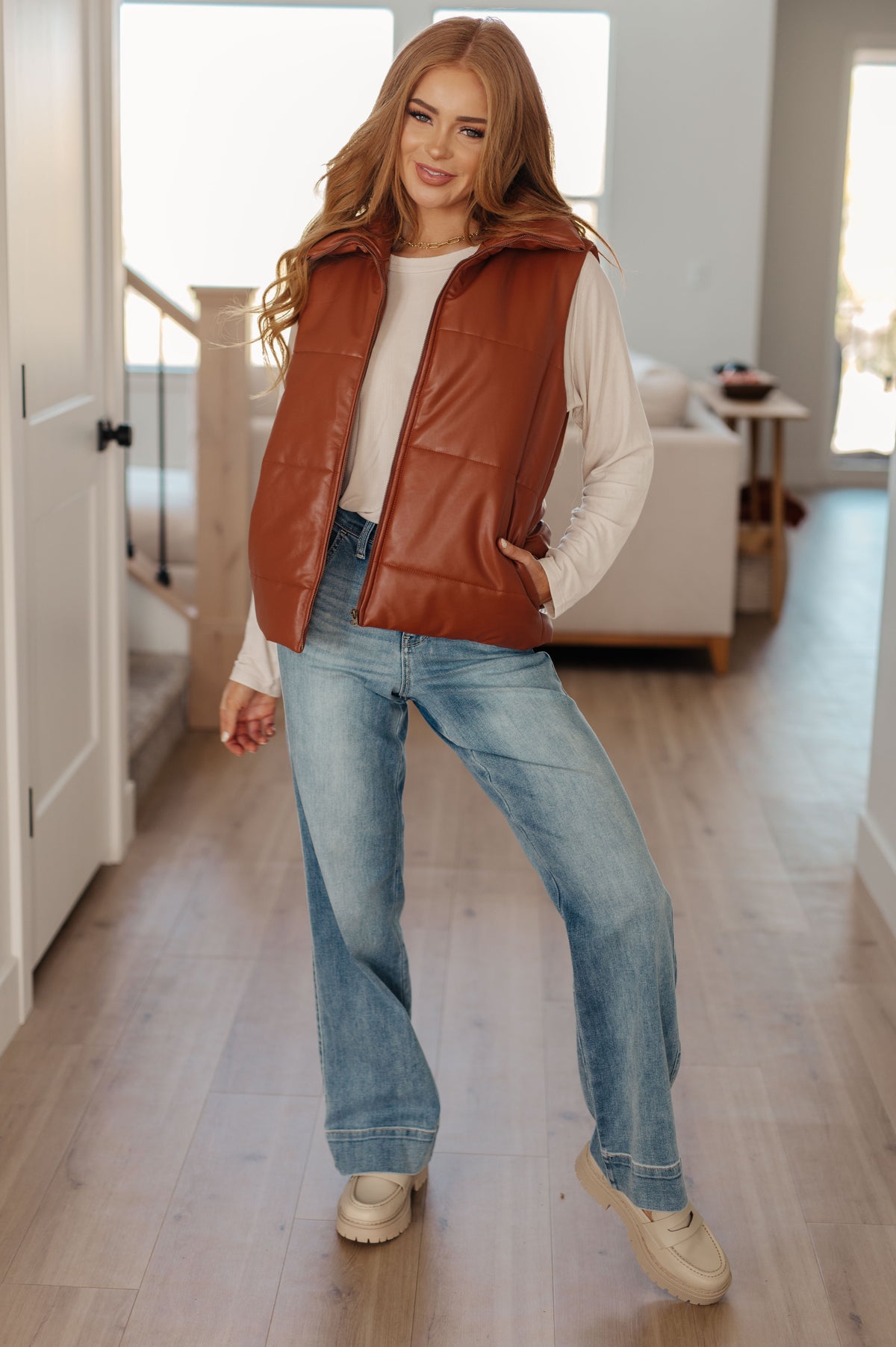 Persistence Pays Off Faux Leather Puffer Vest - 11/28/2023