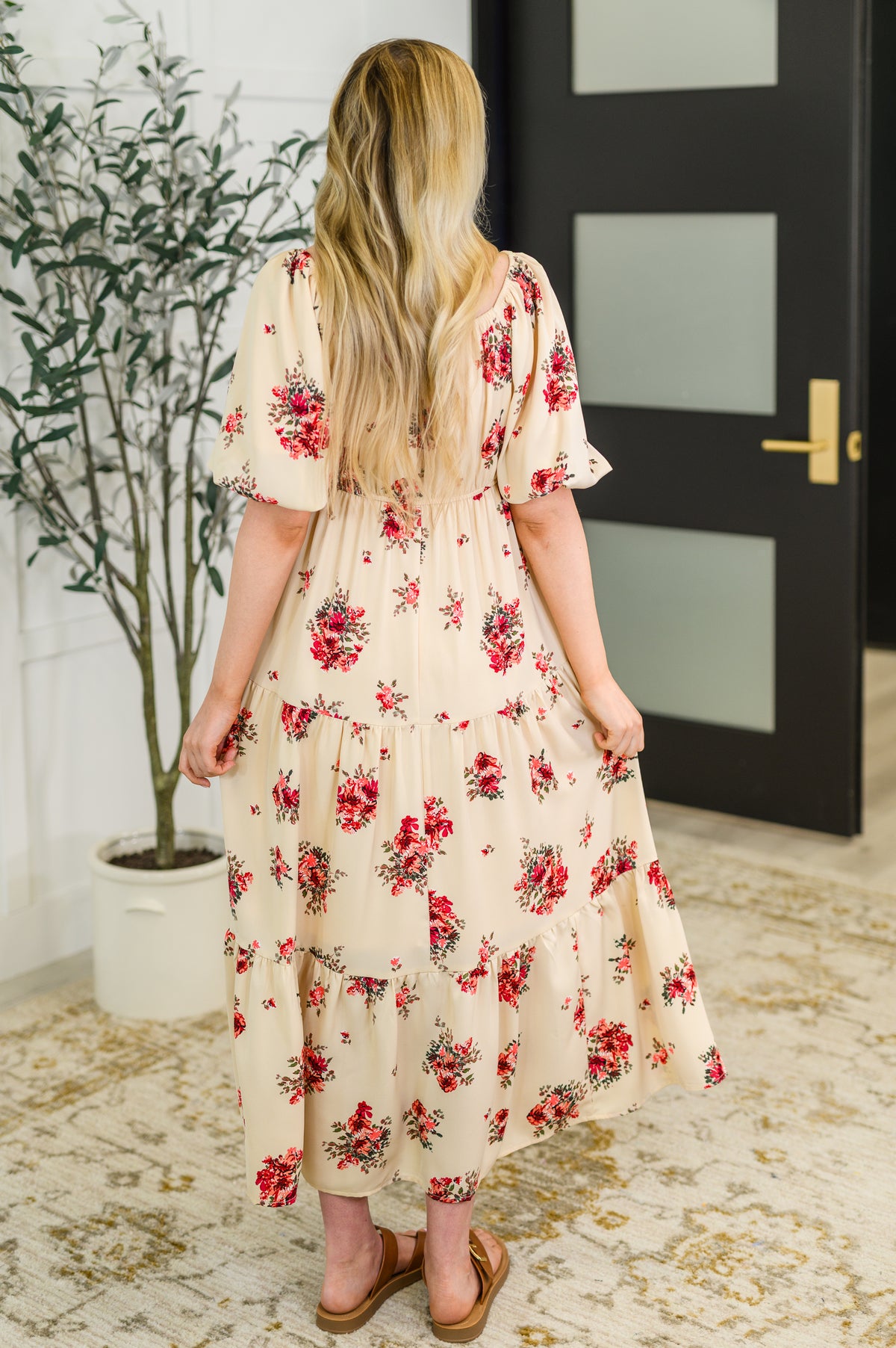 Petals & Postcards Balloon Sleeve Dress - 5/27/2025 NEW