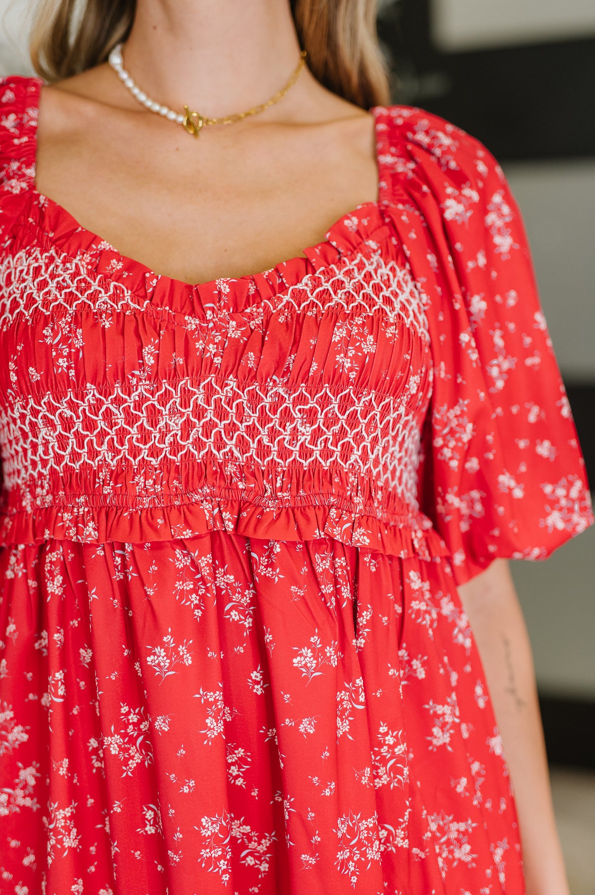 Petals & Promises V-Neck Dress in Red Multi - 6/24/2025 NEW