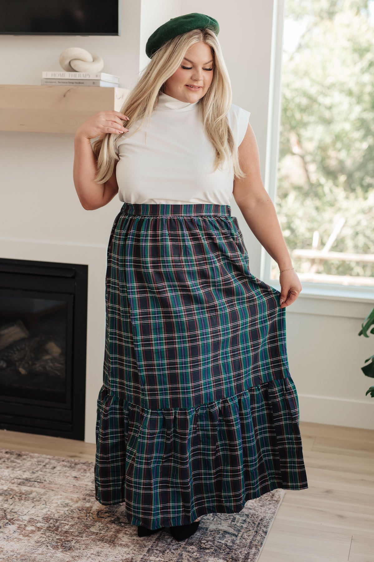 Plaid Perfection Maxi Skirt - 11/7/2024