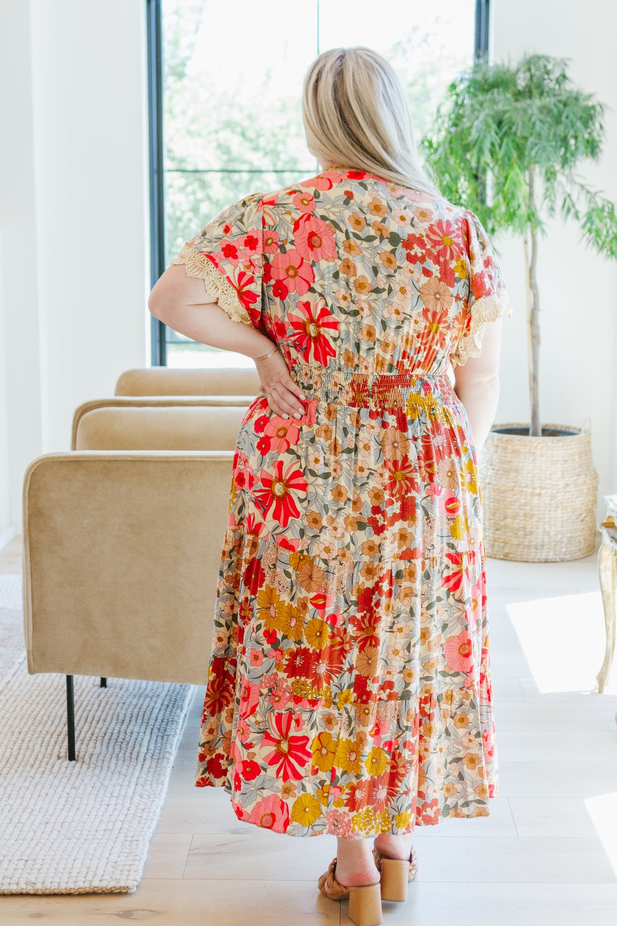 Please Don't Go Floral Midi Dress - 8/11/2023
