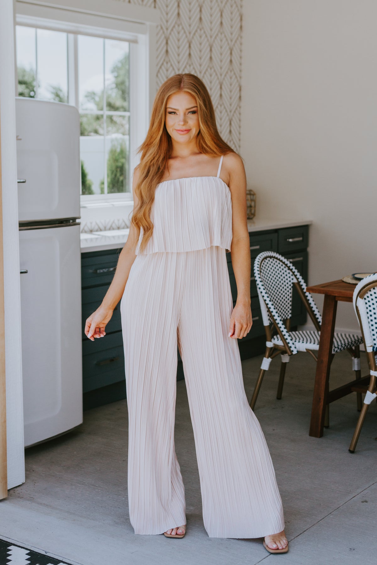 Pleased to Hear It Plisse Jumpsuit - 8/4/2023