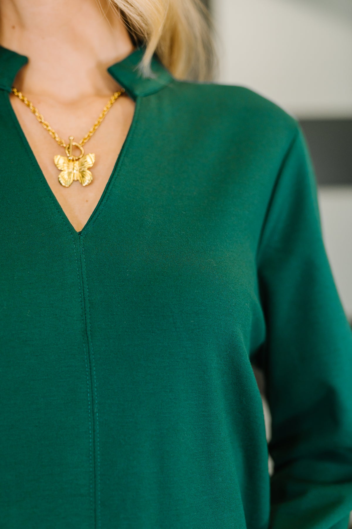 Portfolio Quarter Sleeve Dress in Hunter Green - 11/14/2025