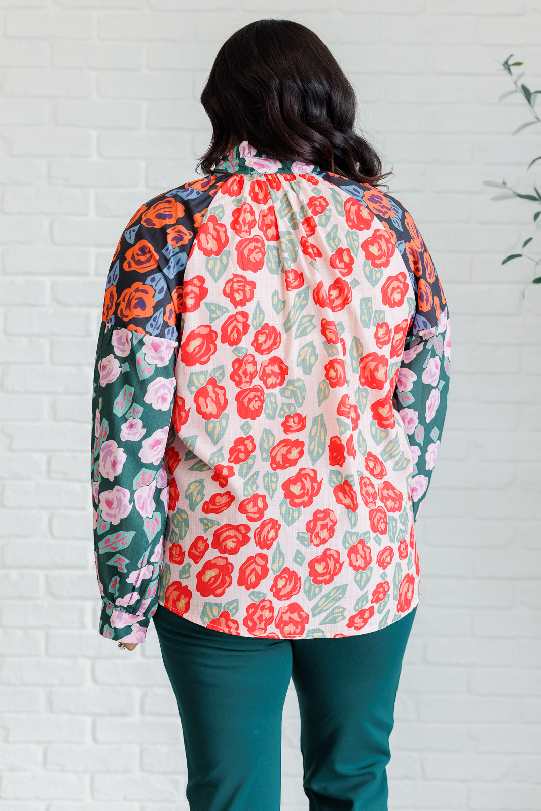 Presupposed Ideas Mixed Print Button Up Blouse - 9/2/2025 NEW
