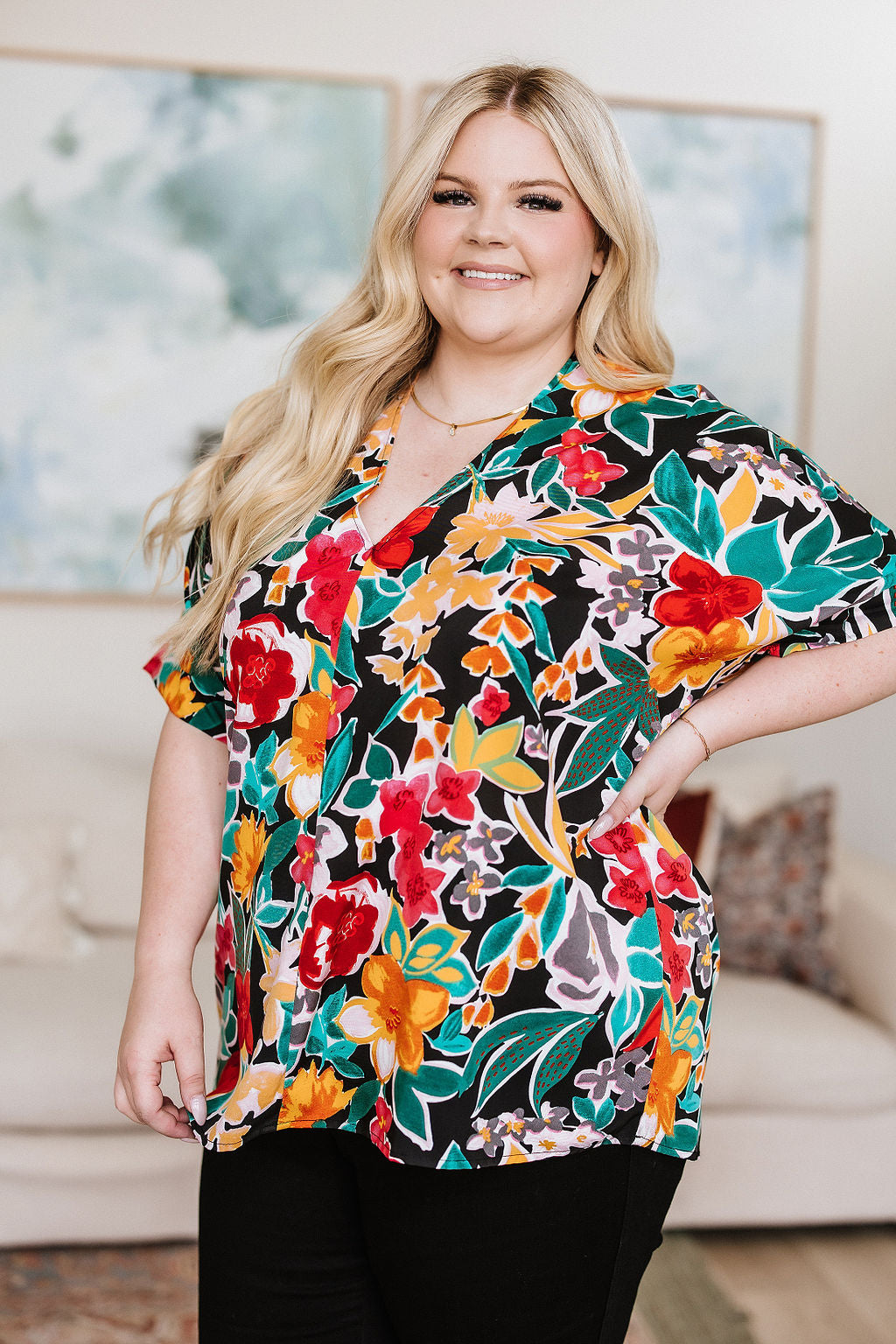 Pretty in Paradise Floral Blouse - 6/9/2023