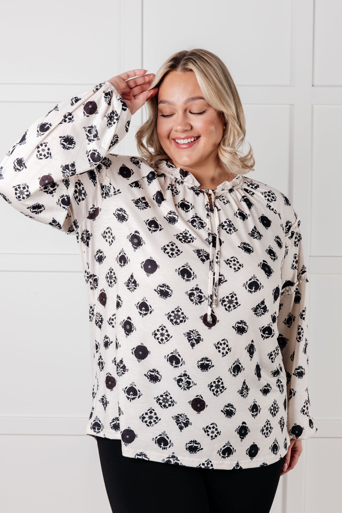 Quick Follow Up Floral Tile Blouse - 9/4/2025