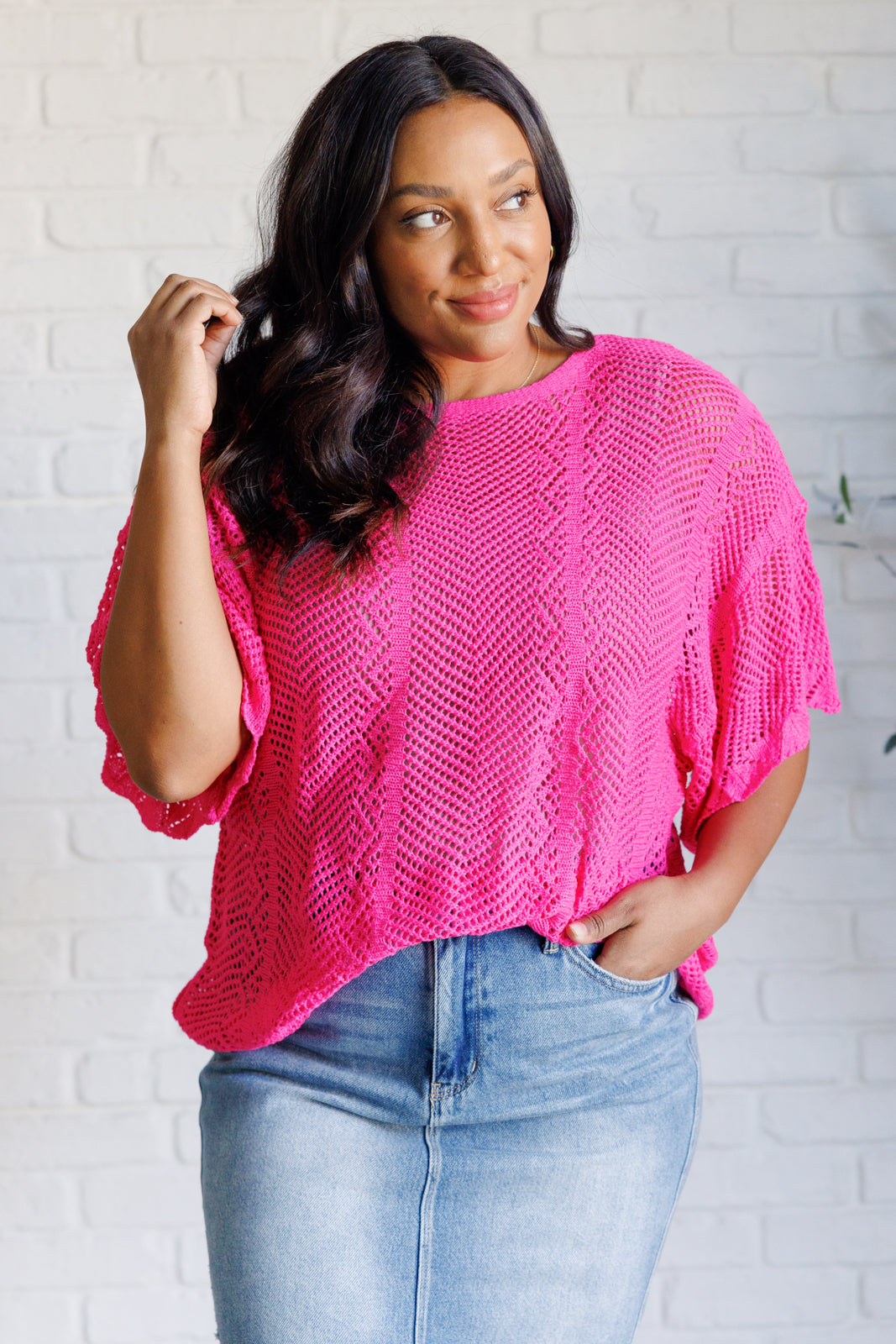 Rather Eventful Open Knit Top - 5/15/2025