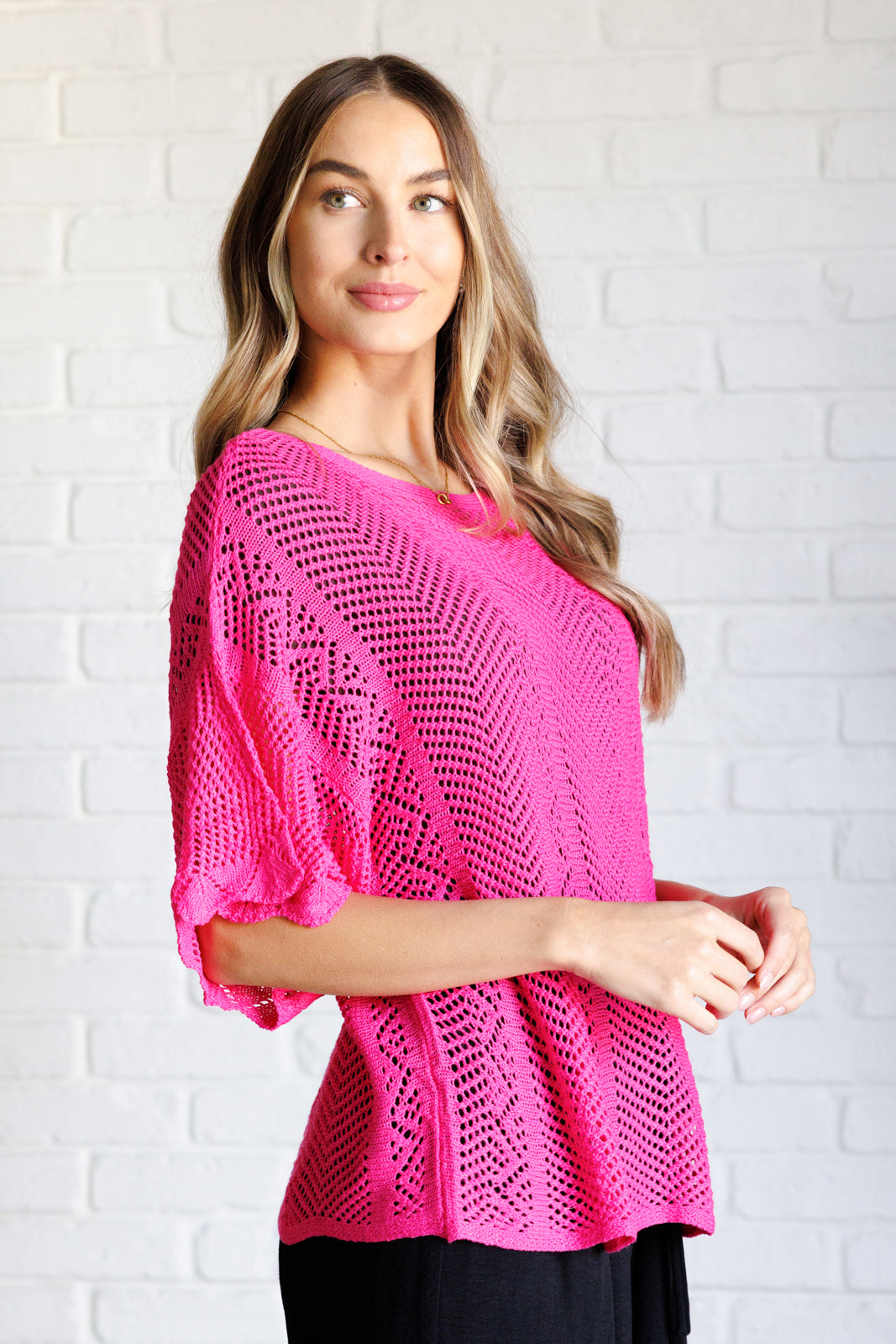 Rather Eventful Open Knit Top - 5/15/2025