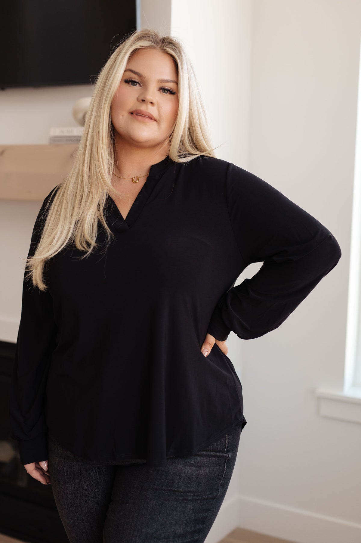 Relatively Relatable V-Neck Top - 11/21/2023