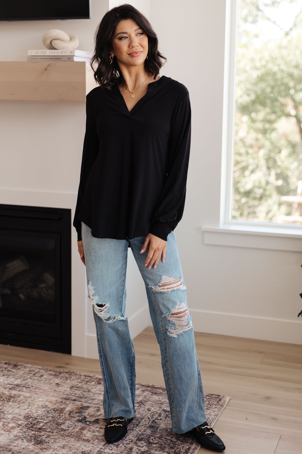 Relatively Relatable V-Neck Top - 11/21/2023