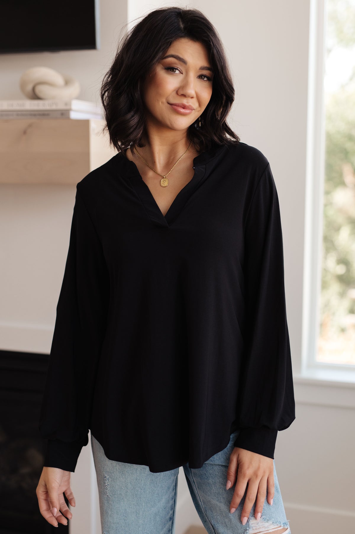 Relatively Relatable V-Neck Top - 11/21/2023