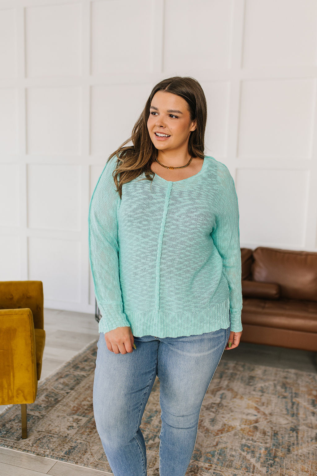 Relax With Me Knit Top in Aqua - 6/27/2023