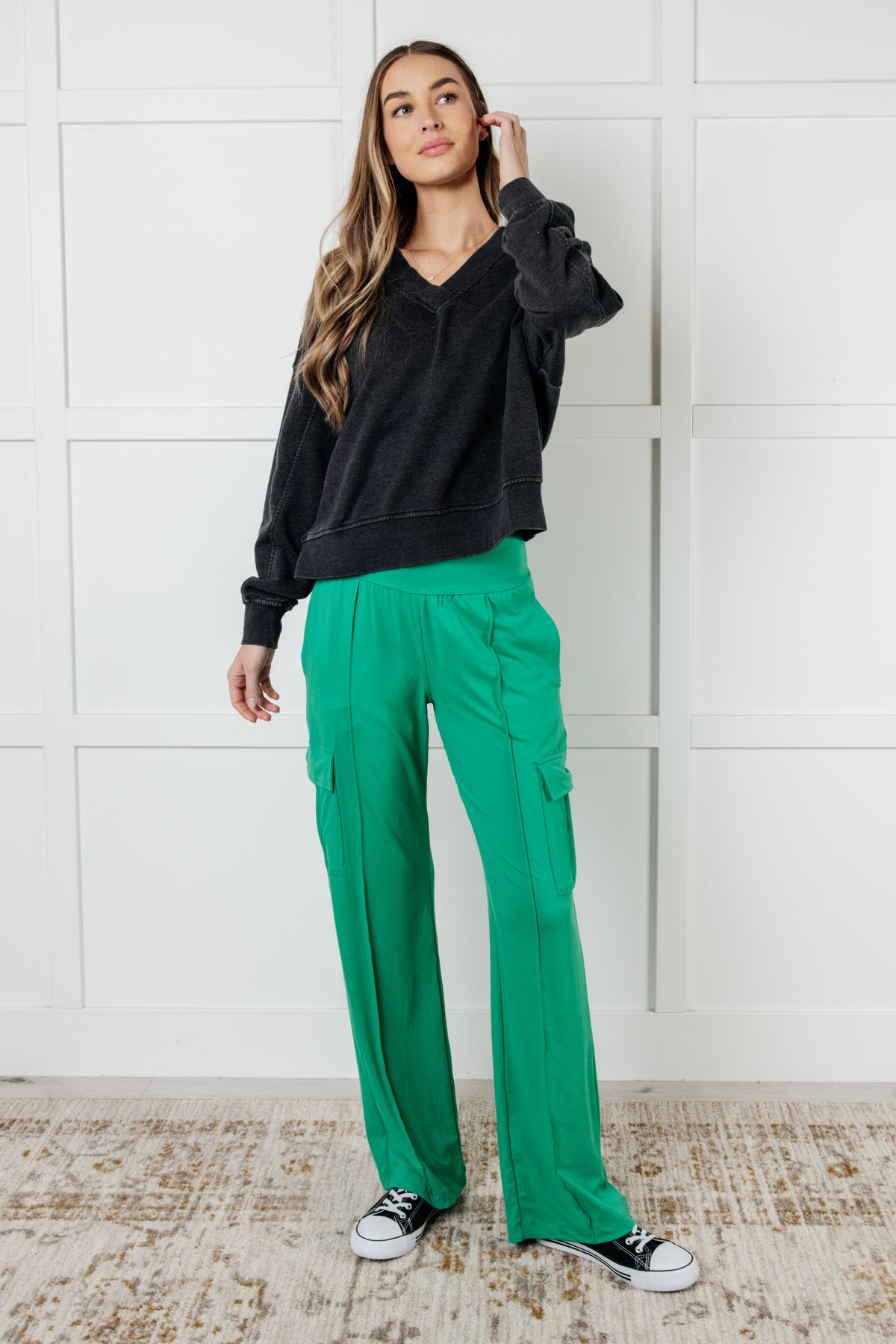 Rep Ready Mineral Wash French Terry Pullover in Black - 1/2/2025