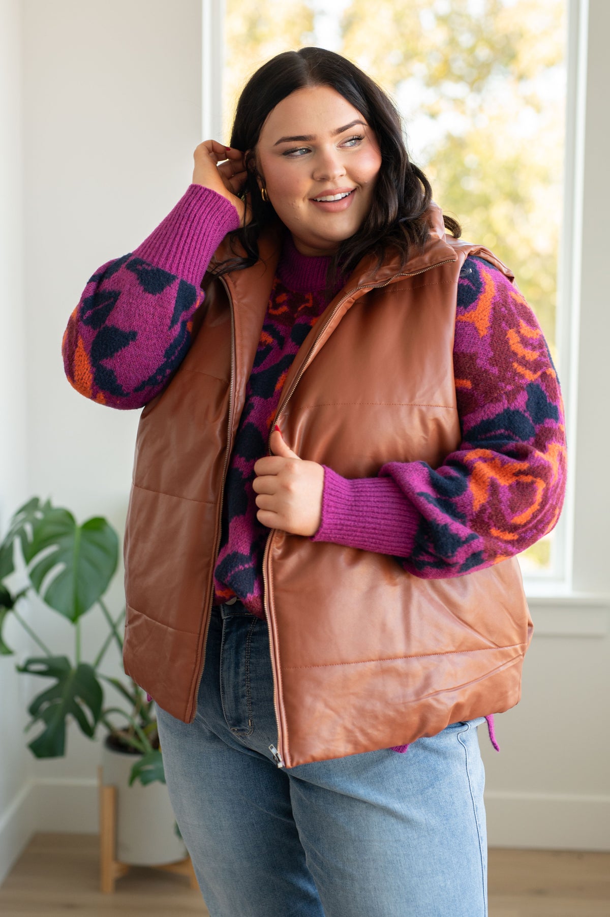 Persistence Pays Off Faux Leather Puffer Vest - 11/28/2023