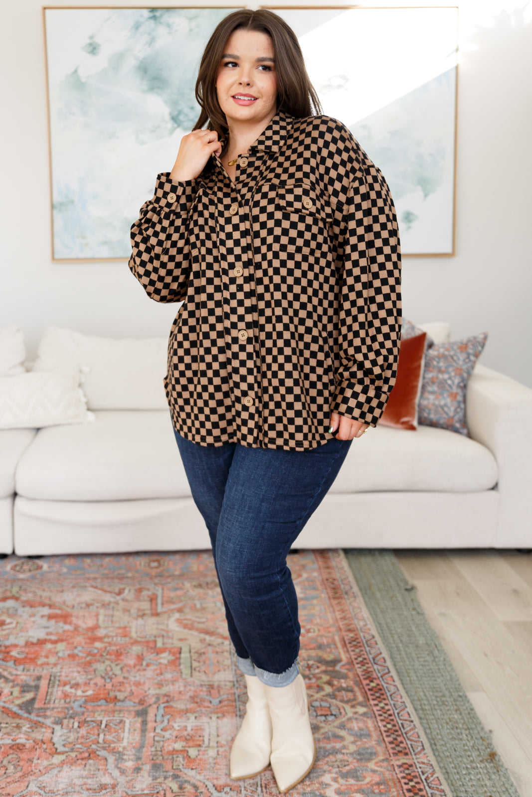 Safe Secrets Checkered Shacket - 10/23/2025