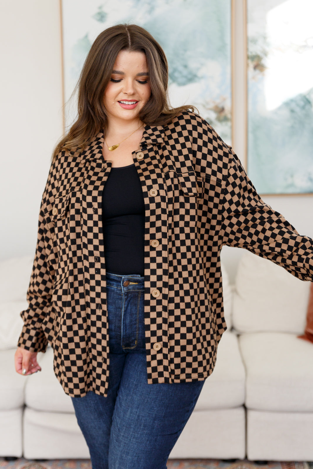Safe Secrets Checkered Shacket - 10/23/2025