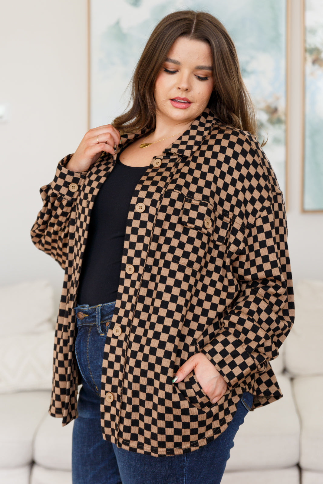 Safe Secrets Checkered Shacket - 10/23/2025