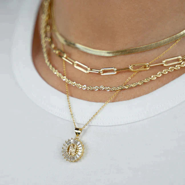 Mini Radiant Initial Necklace - RTS