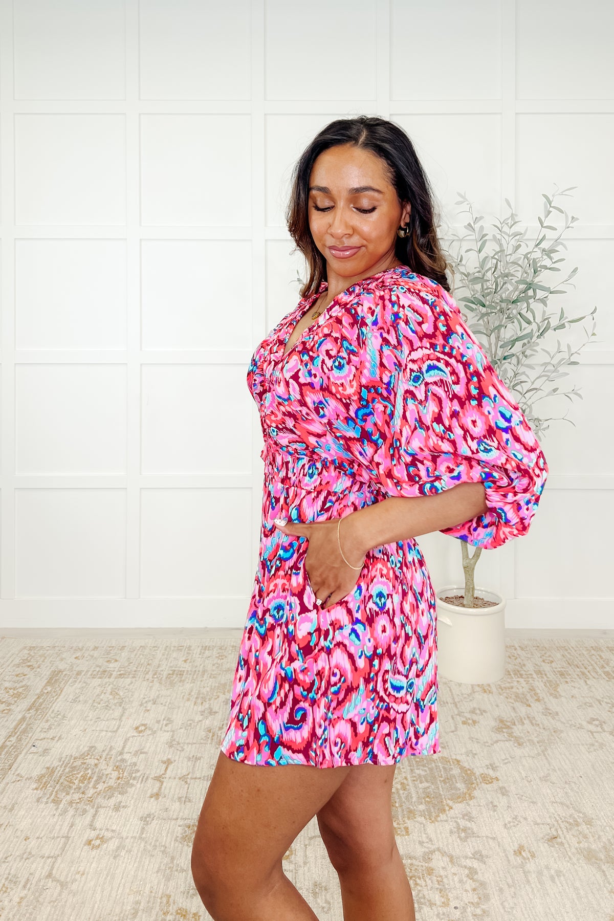 Seems Okay Abstract Print Romper - 4/25/2025
