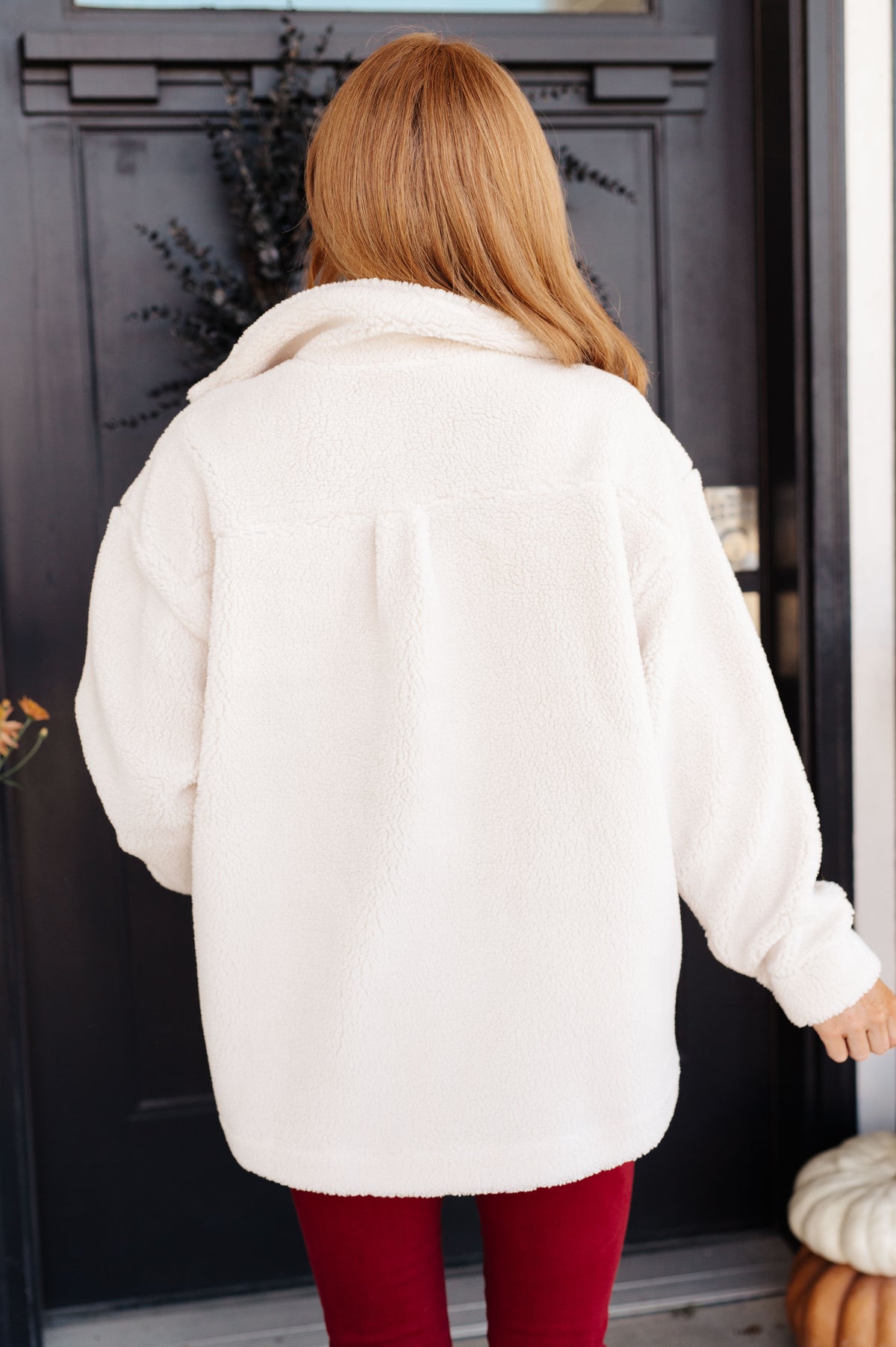 Shrouded in Sherpa Coat in White - 11/3/2025