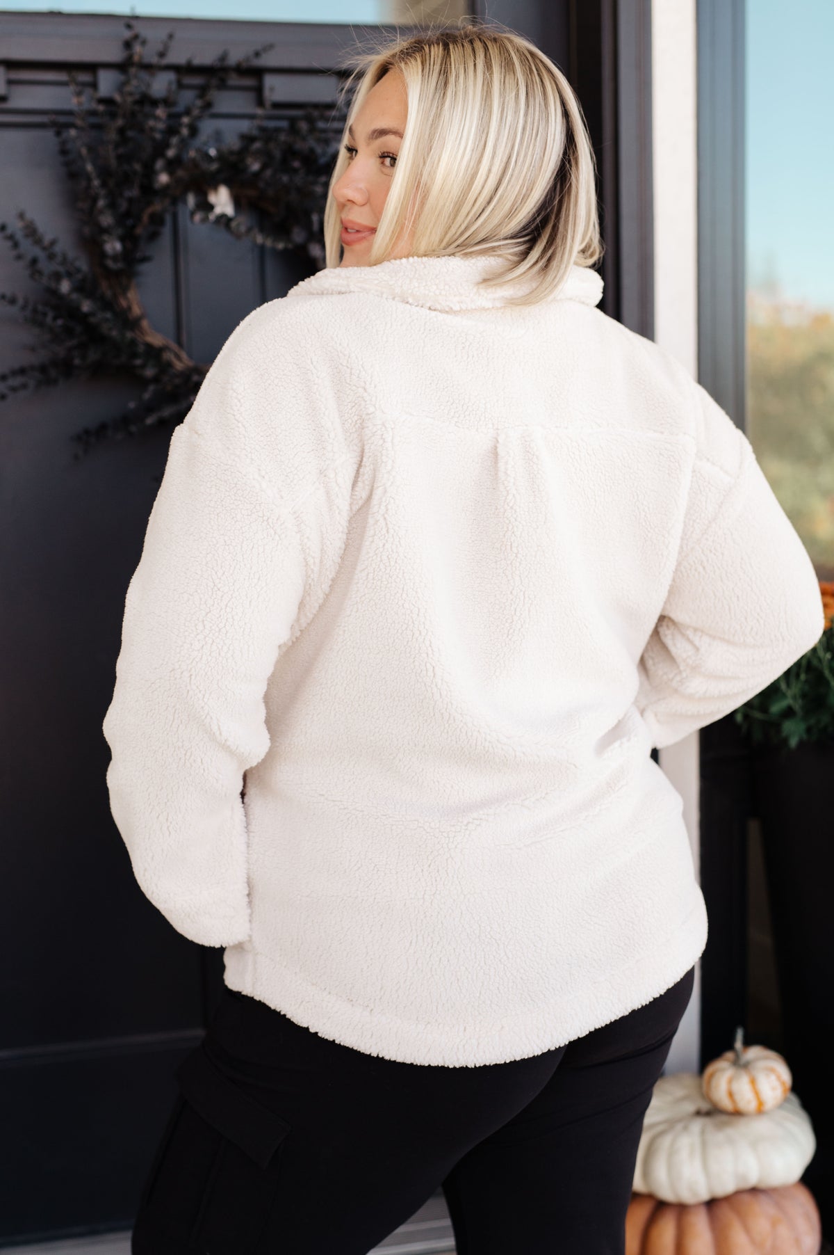 Shrouded in Sherpa Coat in White - 11/3/2025