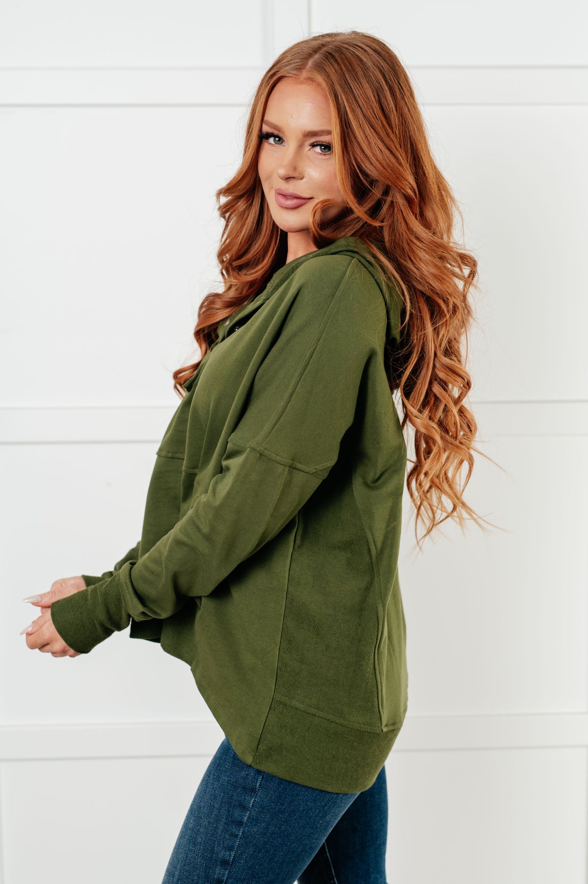 Simple Snug Snap Hooded Pullover - 9/23/2025 NEW