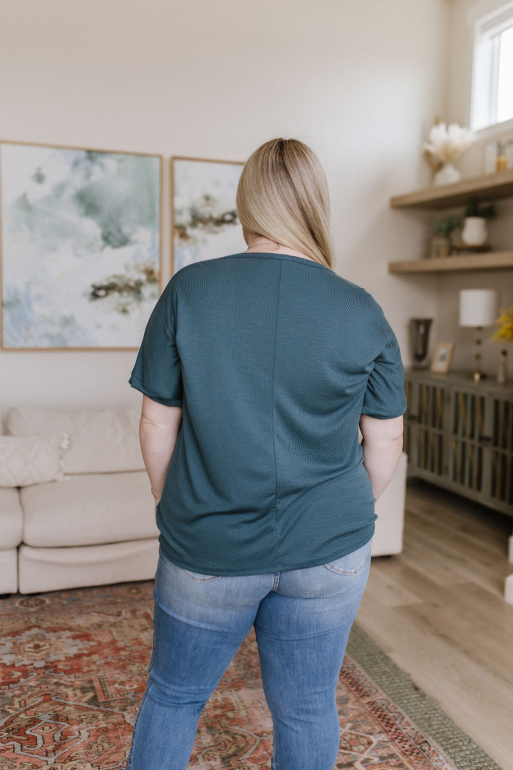 So Good Relaxed Fit Top in Dark Teal - 6/22/2023