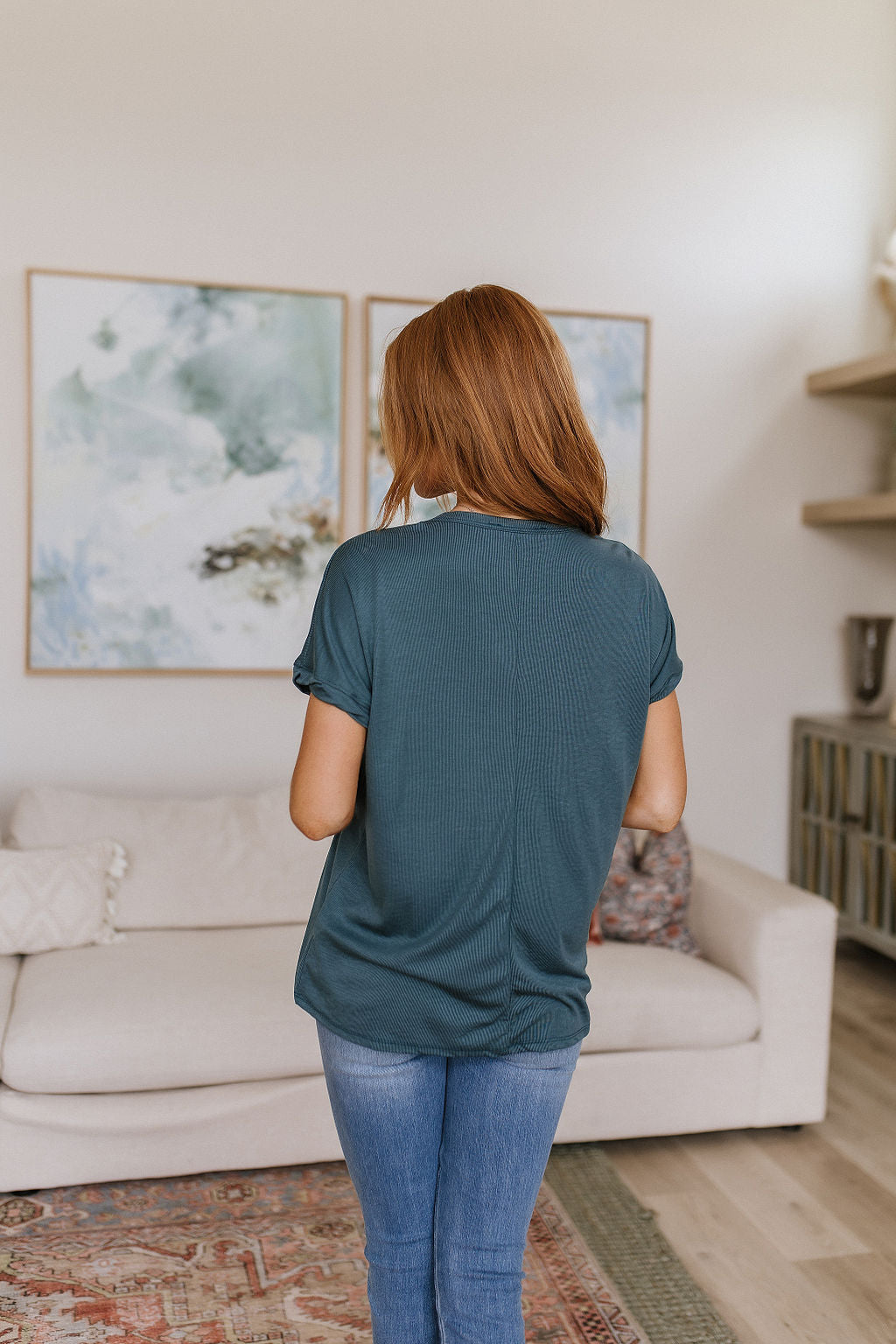 So Good Relaxed Fit Top in Dark Teal - 6/22/2023