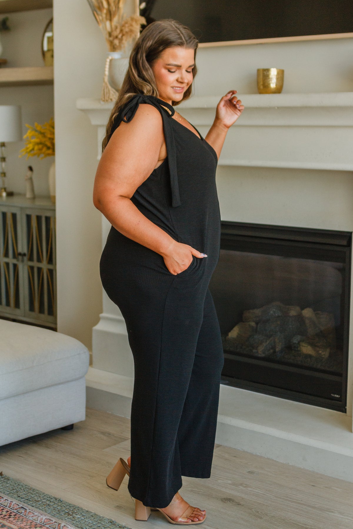 So Selfless Slub Ribbed Knit Jumpsuit - 8/3/2023