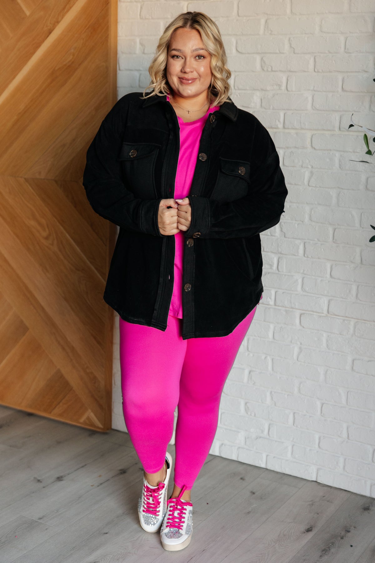 Soft Serve Brushed Microfiber Set in Neon Hot Pink - 12/4/2024