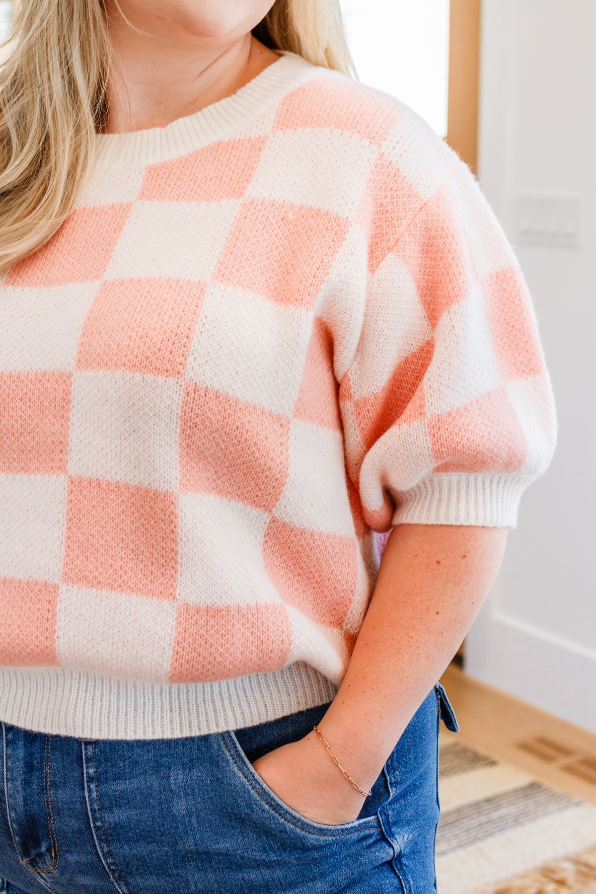 Start Me Up Checkered Sweater - 8/8/2023