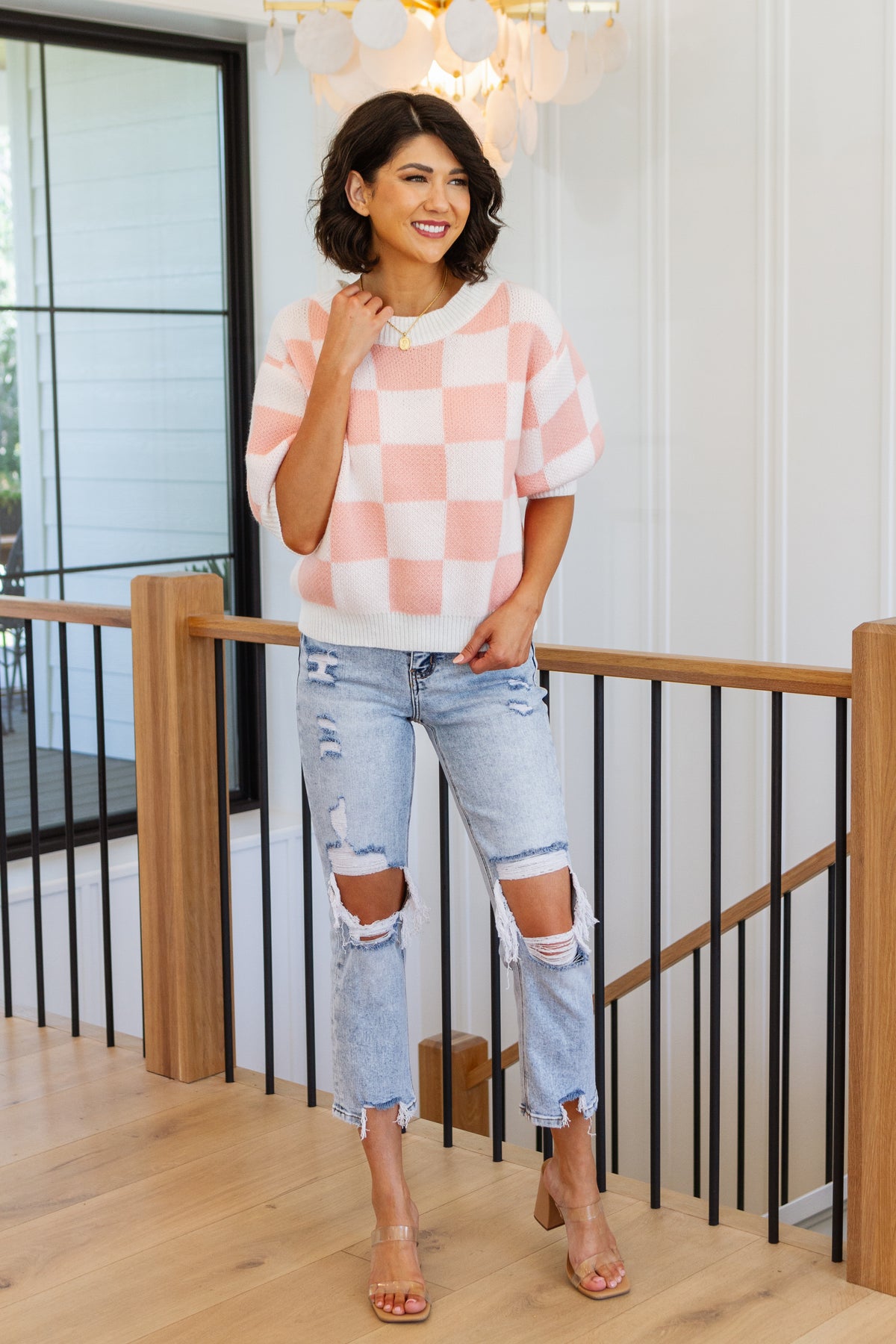 Start Me Up Checkered Sweater - 8/8/2023