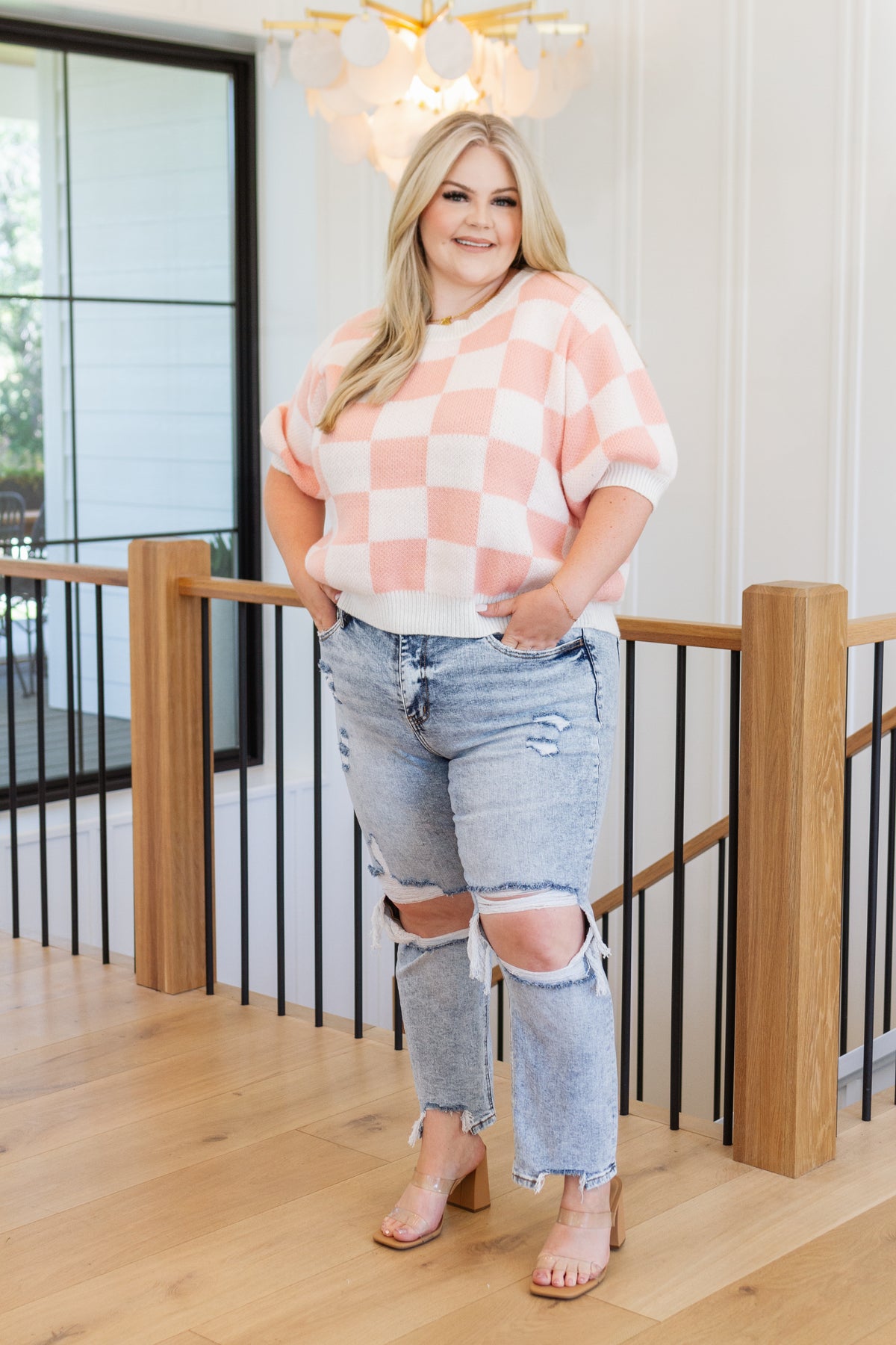 Start Me Up Checkered Sweater - 8/8/2023
