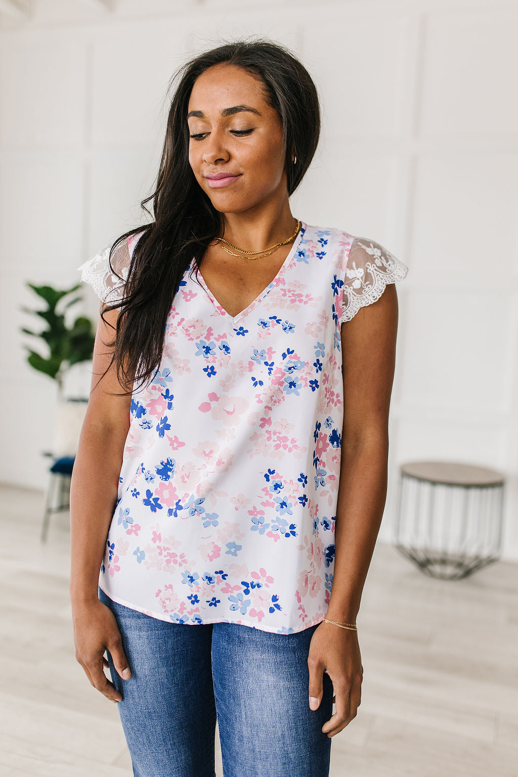 Still the One Lace Sleeve Floral Top - 6/29/2023