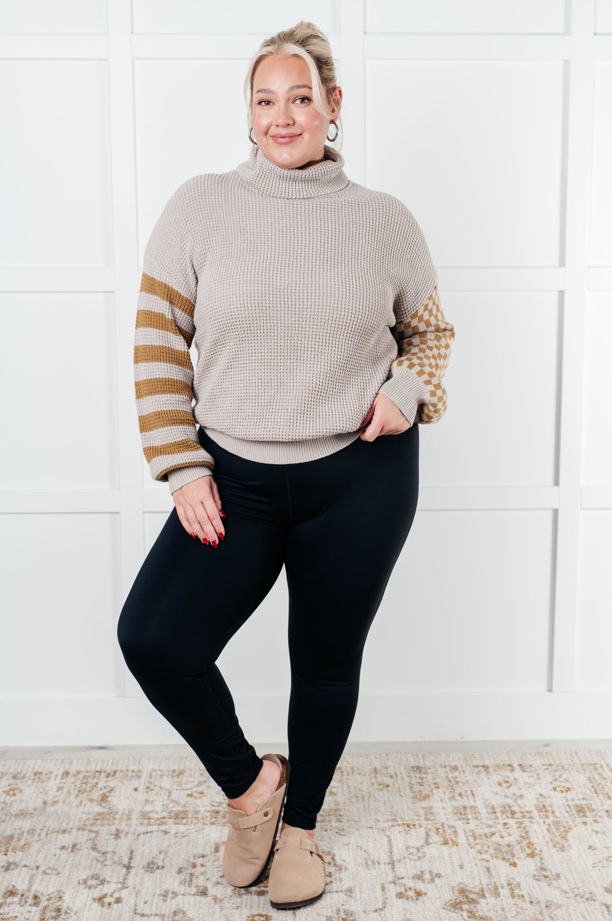 Super Seasonal Patchwork Waffle Knit Sweater - 10/20/2025