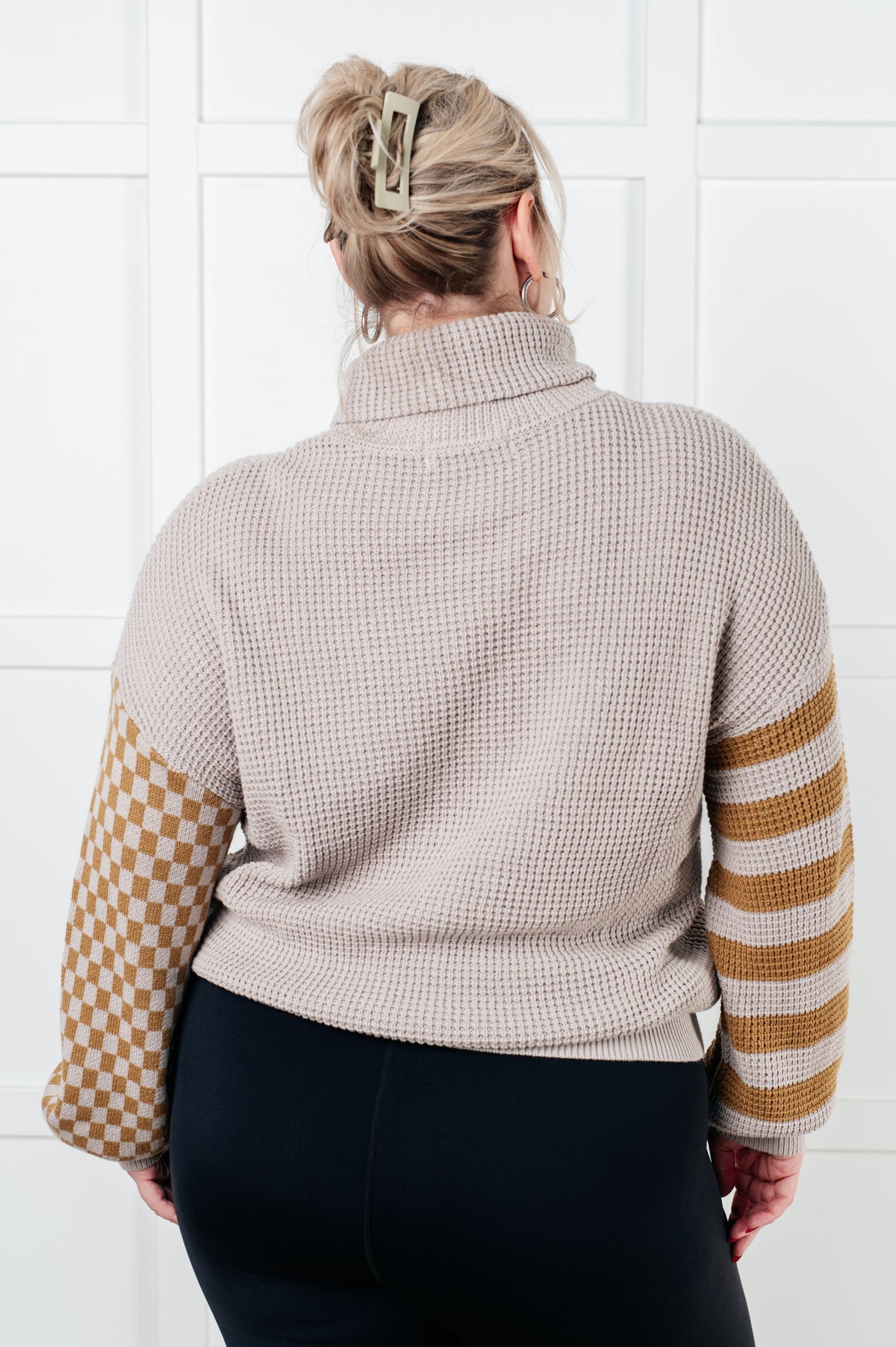 Super Seasonal Patchwork Waffle Knit Sweater - 10/20/2025