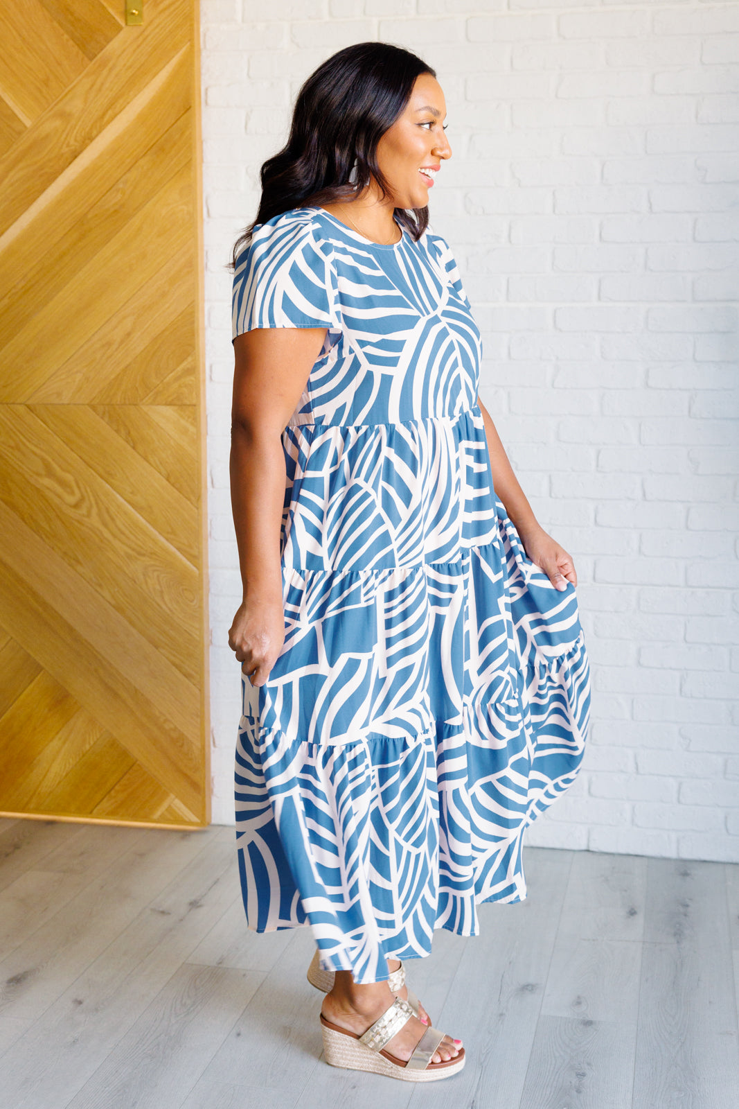 Surf Watch Tiered Midi Dress - 4/21/2025