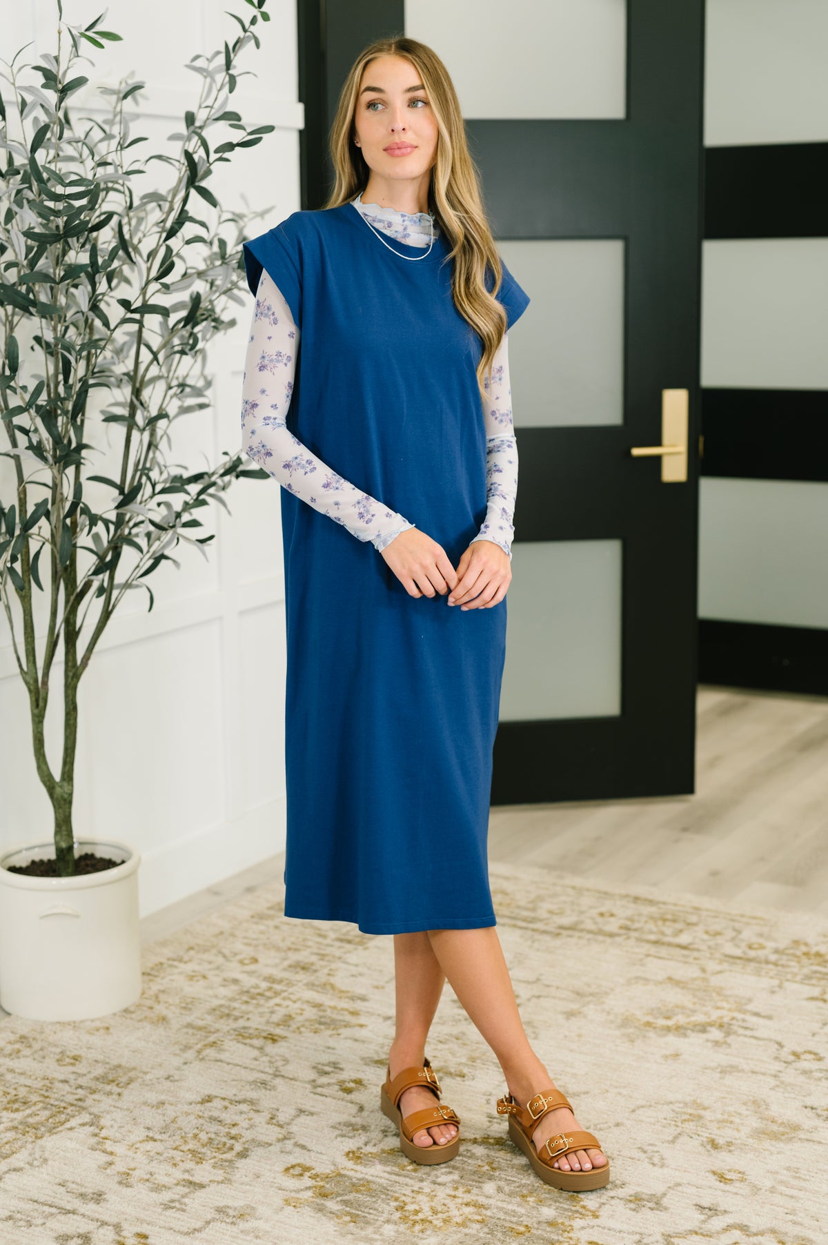 Sweet Like That Casual Dress in Light Navy - 7/23/2025