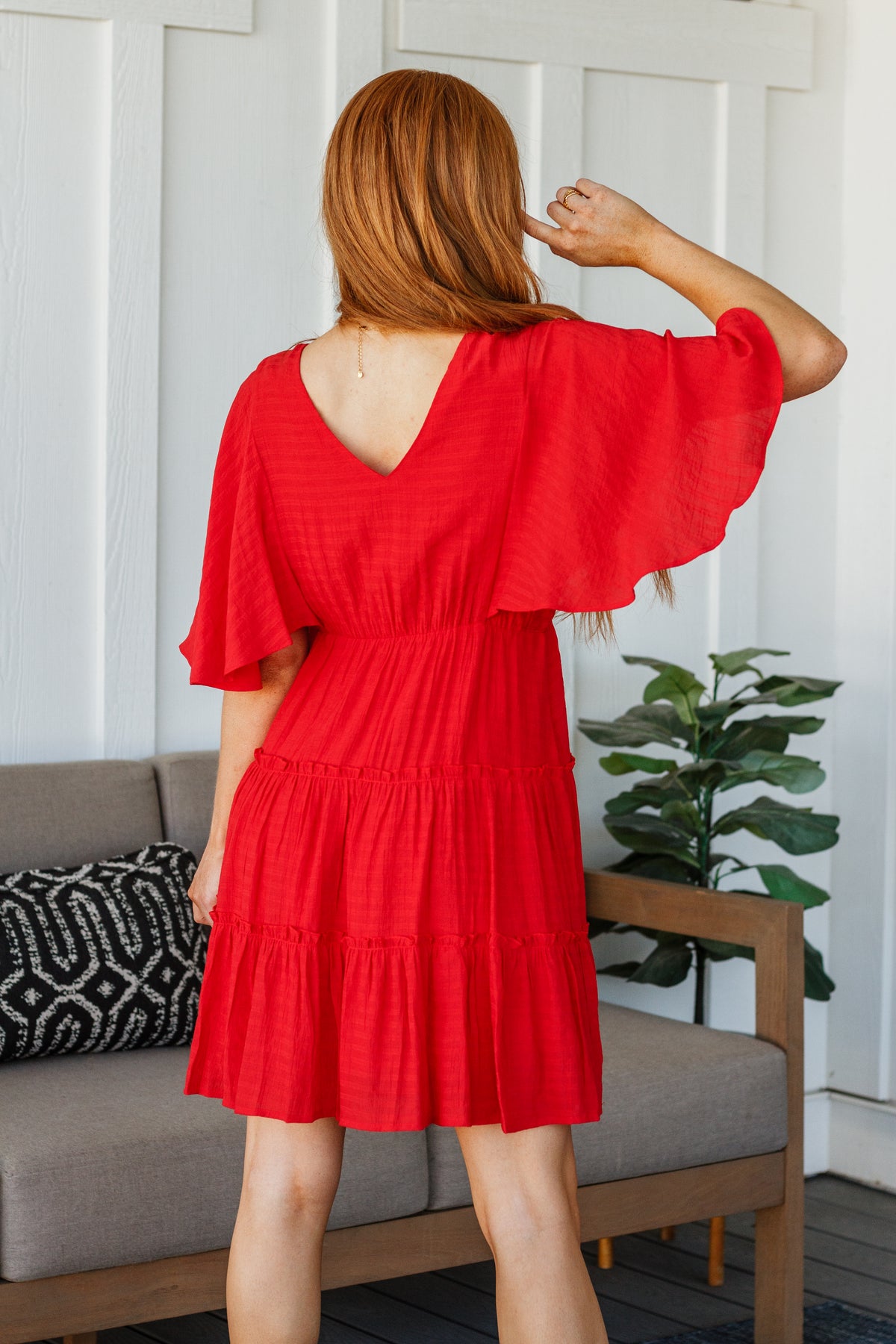 Sweet and Spicy Flutter Sleeve Dress - 8/1/2023